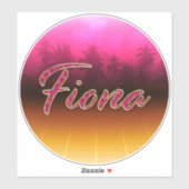 Fiona Vorname Name golden pink Aufkleber Sticker シール (シート)