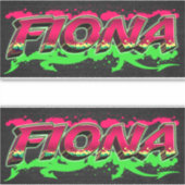 Fiona Vorname Name Graffiti Aufkleber Sticker シール (正面)