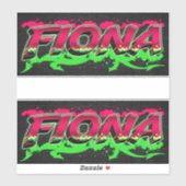 Fiona Vorname Name Graffiti Aufkleber Sticker シール (シート)