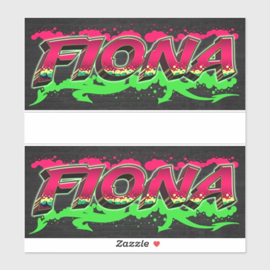 Fiona Vorname Name Graffiti Aufkleber Sticker シール (シート)