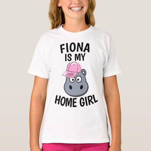 FIONA Zoo HIPPO Tおもしろいシャツ Tシャツ (正面)
