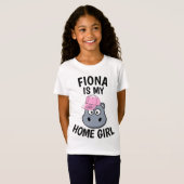 FIONA Zoo HIPPO Tおもしろいシャツ Tシャツ (正面フル)