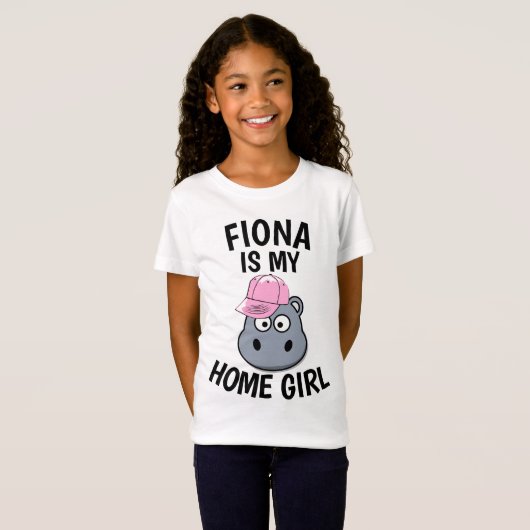 FIONA Zoo HIPPO Tおもしろいシャツ Tシャツ (正面フル)