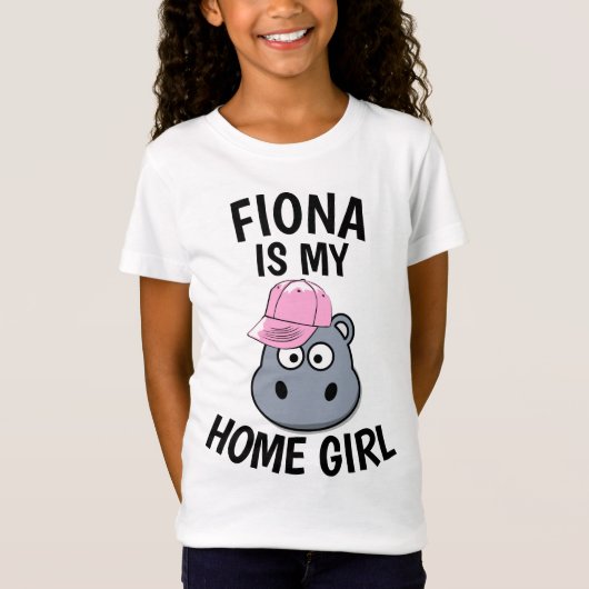 FIONA Zoo HIPPO Tおもしろいシャツ Tシャツ (正面)
