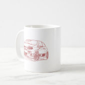 FiPuntoEvoAbarth 2011年 コーヒーマグカップ (正面左)