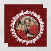 Firリースフレームクリスマスフォトカード シーズンカード (正面/裏面)