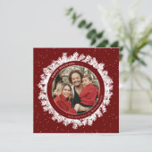 Firリースフレームクリスマスフォトカード シーズンカード (スタンド正面)