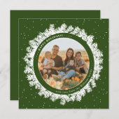 Firリースフレームクリスマスフォトカード シーズンカード (正面/裏面)