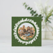 Firリースフレームクリスマスフォトカード シーズンカード (スタンド正面)