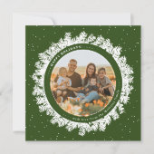 Firリースフレームクリスマスフォトカード シーズンカード (正面)