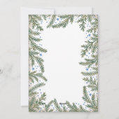 Fir Branches Happy Holidays写真 シーズンカード (裏面)