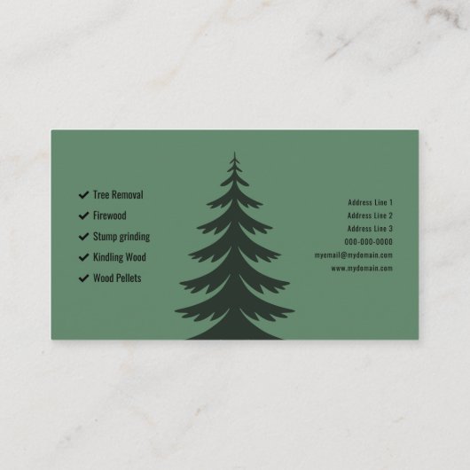 Fir Forest - Lumberjack Services 名刺 (裏面)