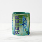 Fir Tree & Snowflakes & Your Name マグカップ (中央)