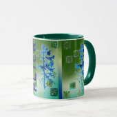 Fir Tree & Snowflakes & Your Name マグカップ (正面右)