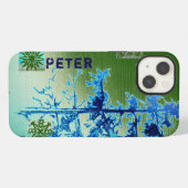 Fir Tree & Snowflakes & Your Name Case-Mate iPhone iPhoneケース (裏面横)