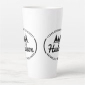 Fir Trees楕円デザインID304 カフェラテマグ (正面)