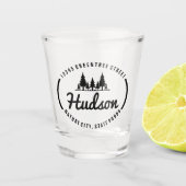 Fir Trees楕円デザインID304 ショットグラス (正面)