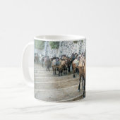 FiraのステップのSantoriniのろば コーヒーマグカップ (正面左)