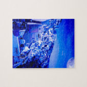 Fira Santorini上のブルームーン ジグソーパズル (横)