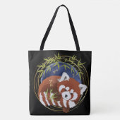 FIREキツネレッドパンダトートまたはクロスボディバッグ2サイズ トートバッグ (正面)