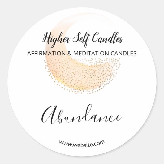 FireロゴWhite Candle製品ラベル ラウンドシール (正面)