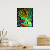 Fire妖精キャンバス印刷 ポスター (キッチン)