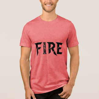 FIRE - パワーワード タイポグラフィー Tシャツ