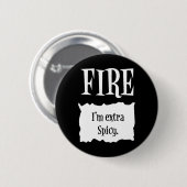 FIRE – ホットパケットハロウィンタコの衣装 缶バッジ (正面&裏面)