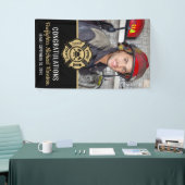 Fire Academy Graduation Firefighter Photo 横断幕 (トレードショー)