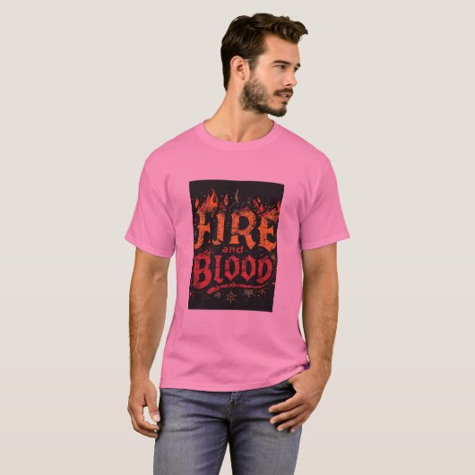 Fire and Blood Graphic T-Shirt Tシャツ (正面フル)