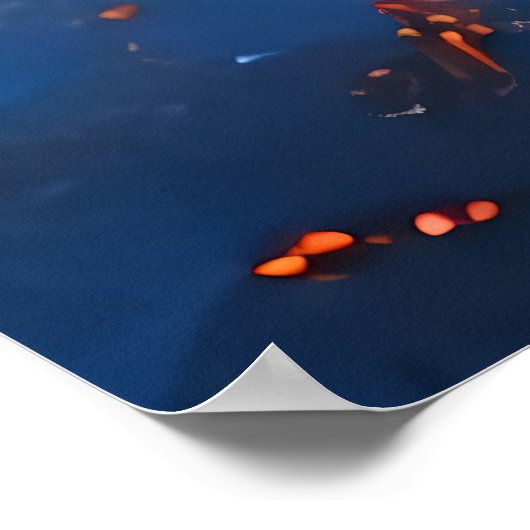 Fire and Blue Abstraction ポスター (角)