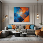 Fire and Blue Abstraction ポスター