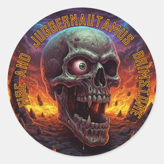 FIRE AND BRIMSTONEシール ラウンドシール (正面)