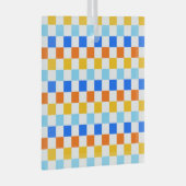 Fire and ice checkerboard pattern ガラスオーナメント (正面右)