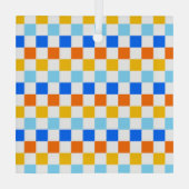 Fire and ice checkerboard pattern ガラスオーナメント (裏面)