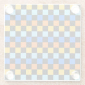 Fire and ice checkerboard pattern ガラスコースター (裏面)
