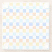 Fire and ice checkerboard pattern ガラスコースター (裏面)