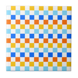 Fire and ice checkerboard pattern タイル