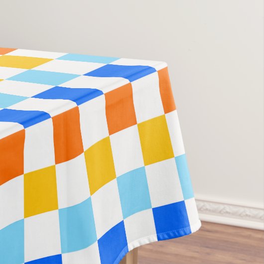 Fire and ice checkerboard pattern テーブルクロス (インサイチュ)