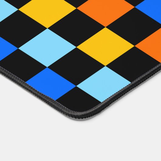 Fire and ice checkerboard pattern デスクマット (コーナー)