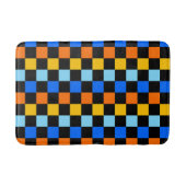 Fire and ice checkerboard pattern バスマット (正面)