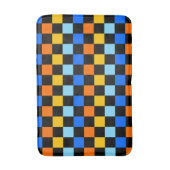 Fire and ice checkerboard pattern バスマット (正面縦)
