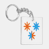 Fire and Ice Eight Point Stars キーホルダー (正面左)