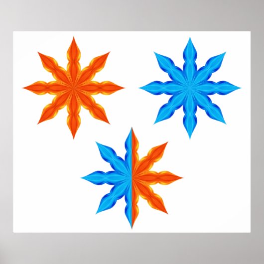 Fire and Ice Eight Point Stars ポスター (正面)