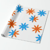Fire and Ice Eight Point Stars ラッピングペーパー (アンロールド)