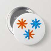 Fire and Ice Eight Point Stars 缶バッジ (正面&裏面)
