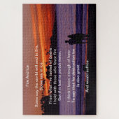 Fire And Ice Over A Burning Sunset Beach ジグソーパズル (縦)