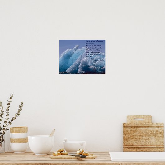 Fire and Ice over Floating Alaskan Ice Berg Poster ポスター (キッチン)
