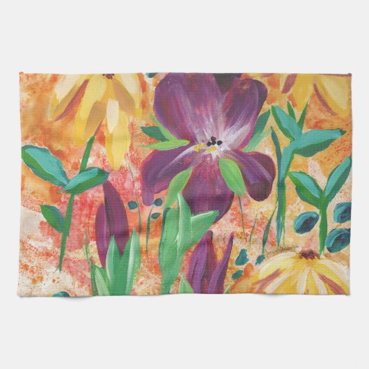 Fire and Iris kitchen towel キッチンタオル (横)