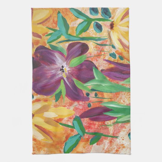 Fire and Iris kitchen towel キッチンタオル (縦)